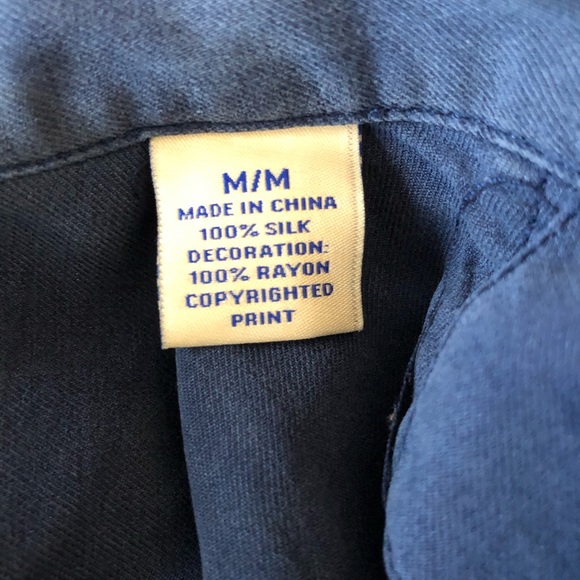 Tommy Bahama Embroidered Skateboards Shirt Silk M - Picture 5 of 5